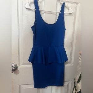 Elegant Blue Sleeveless Dress